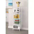 5-Tier Wire Shelving Storage Shelving Unit, Small Kitchen Shelves Metal Adjustable Garage Shelving for Pantry Shelf Kitchen,55 H x 17.7 L x 13.8 W