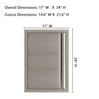 Garvee Portes de cuisine d'extérieur, porte d'accès pour barbecue, portes de barbecue en acier inoxydable 304 pour cuisine intérieure/extérieure, armoire extérieure, îlot de barbecue