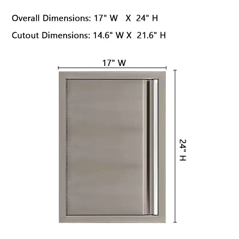 Garvee Portes de cuisine d'extérieur, porte d'accès pour barbecue, portes de barbecue en acier inoxydable 304 pour cuisine intérieure/extérieure, armoire extérieure, îlot de barbecue