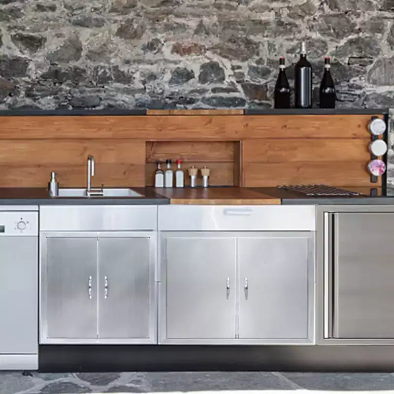 Garvee Portes de cuisine d'extérieur, porte d'accès pour barbecue, portes de barbecue en acier inoxydable 304 pour cuisine intérieure/extérieure, armoire extérieure, îlot de barbecue