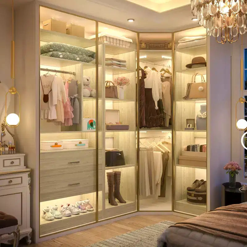 Système d'organisation de placard d'angle Besiost avec 2 tiroirs