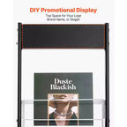 Présentoir à Brochure VEVOR, Étagère Porte-Revues Étroite à 6 Niveaux avec Roues, Présentoir à Revues en Métal sur Pied, 6 Poches, Noir
