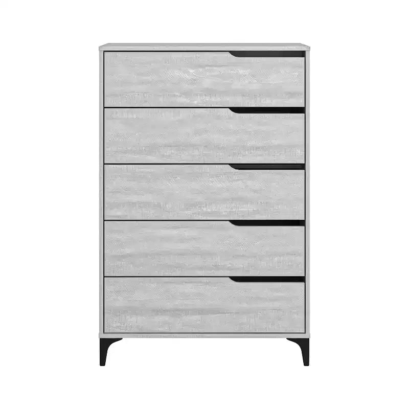 Commode 5 tiroirs Galano avec glissières métalliques 30,7 L 15,6 P 46,4 H