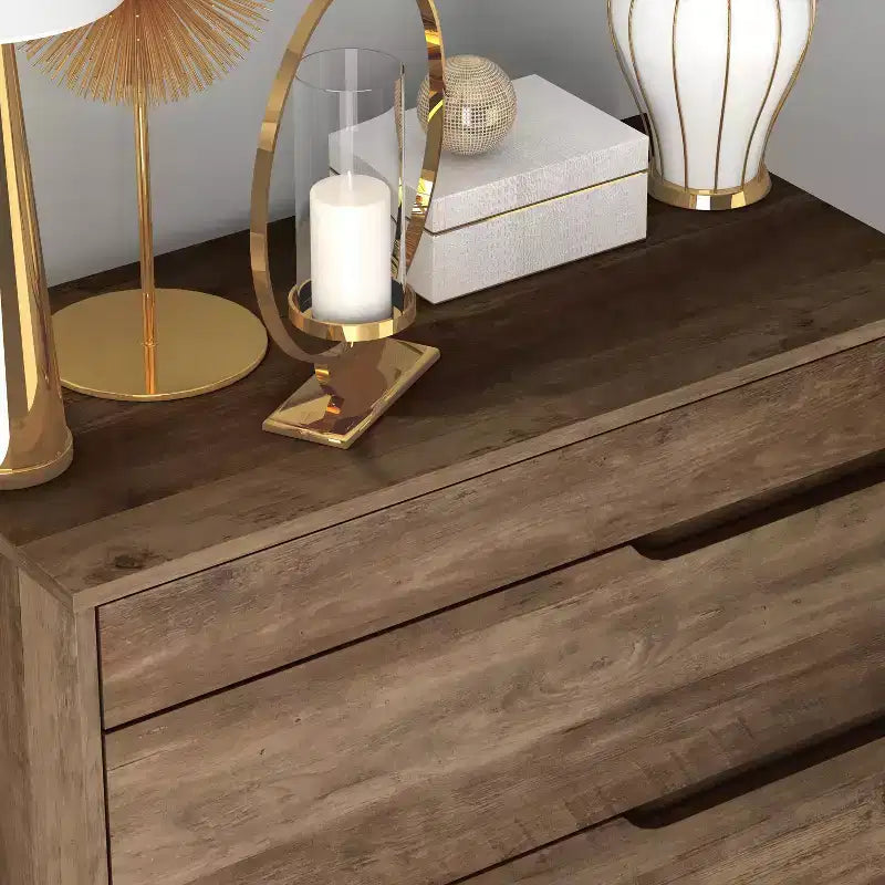 Commode 5 tiroirs Galano avec glissières métalliques 30,7 L 15,6 P 46,4 H