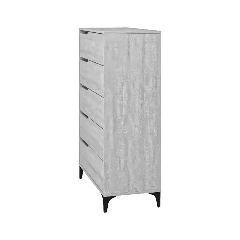Commode 5 tiroirs Galano avec glissières métalliques 30,7 L 15,6 P 46,4 H