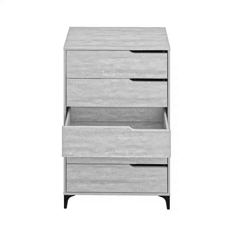 Commode 5 tiroirs Galano avec glissières métalliques 30,7 L 15,6 P 46,4 H