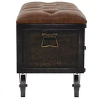 vidaXL Banc de rangement avec roulettes 80,5 cm Bois de sapin massif