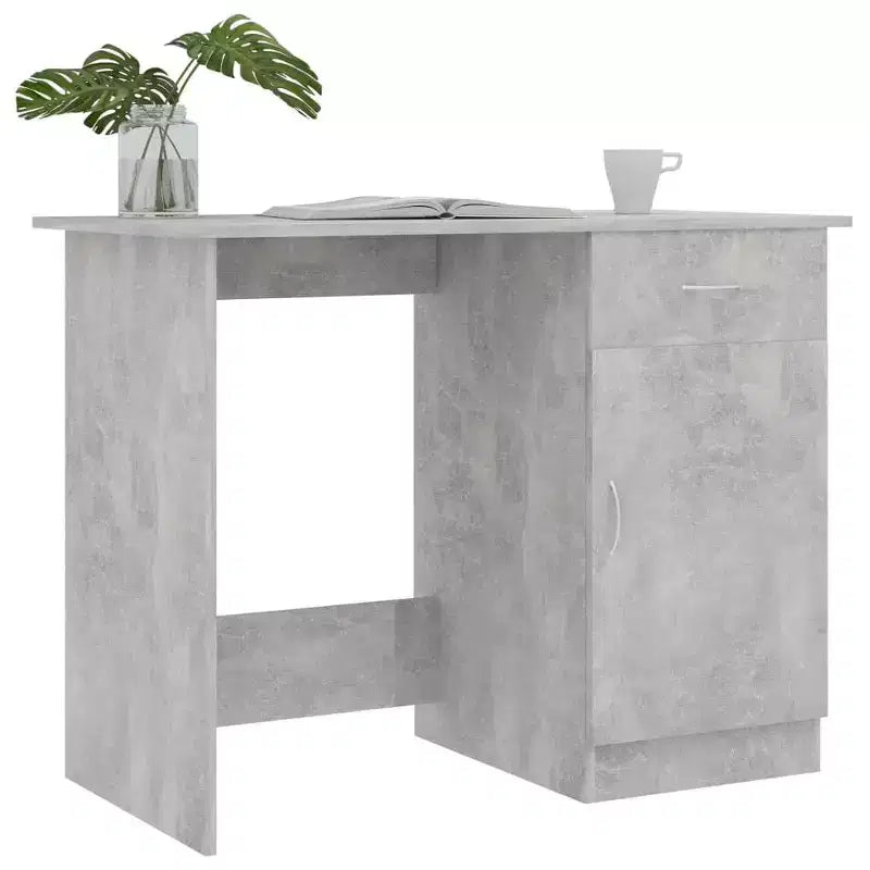 vidaXL Bureau Gris Sonoma Bois d'ingénierie Taille standard de bureau Bureau
