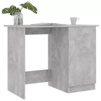 vidaXL Bureau Gris Sonoma Bois d'ingénierie Taille standard de bureau Bureau