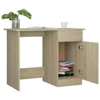vidaXL Bureau Gris Sonoma Bois d'ingénierie Taille standard de bureau Bureau