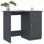 vidaXL Bureau Gris Sonoma Bois d'ingénierie Taille standard de bureau Bureau