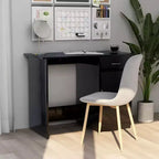 vidaXL Bureau Gris Sonoma Bois d'ingénierie Taille standard de bureau Bureau