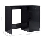 vidaXL Bureau Gris Sonoma Bois d'ingénierie Taille standard de bureau Bureau
