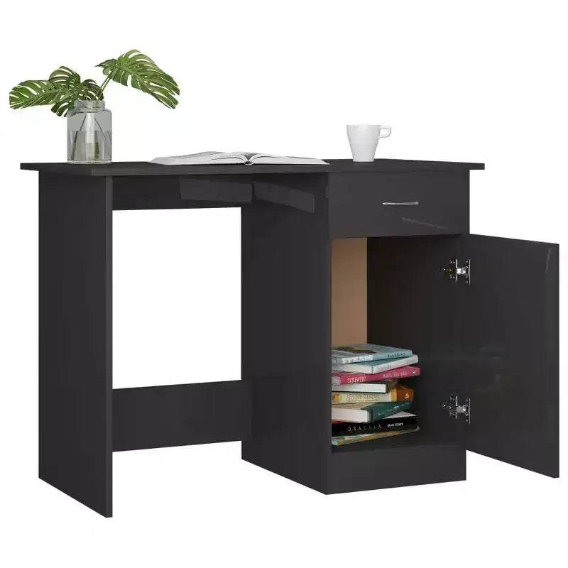 vidaXL Bureau Gris Sonoma Bois d'ingénierie Taille standard de bureau Bureau