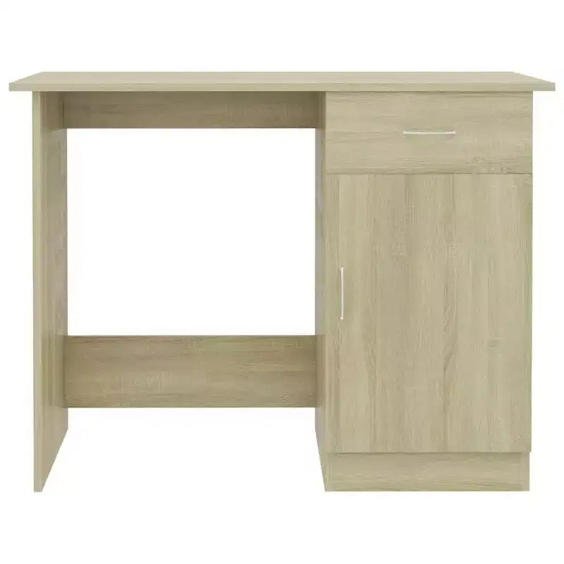 vidaXL Bureau Gris Sonoma Bois d'ingénierie Taille standard de bureau Bureau