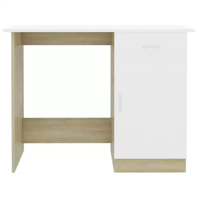 vidaXL Bureau Gris Sonoma Bois d'ingénierie Taille standard de bureau Bureau