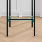 Tabourets de Bar Lot de 4, Tabourets de Bar en Cuir de 64,8 cm, Tabourets de Comptoir Modernes avec Dossier et Pieds en Métal, Chaises de Comptoir pour Îlot de Cuisine