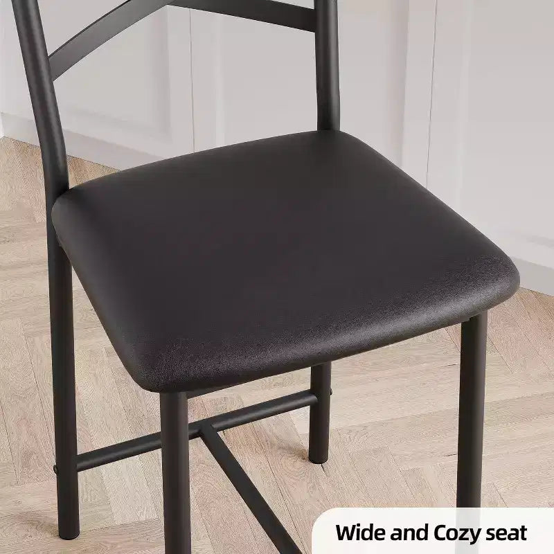 Tabourets de bar à hauteur de comptoir avec repose-pieds et dossier, chaises de bar modernes rembourrées, tabourets de bar en métal pour comptoir de cuisine, îlot, bar de comptoir
