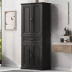 Freestanding Storage Cabinet with Adjustable Shelf and Drawer, Multiple Corner Organizer with Anti-Tipping for Bathroom Kitchen Living Room