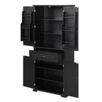 Meuble de rangement autoportant avec étagère réglable et tiroir, organisateur d'angle multiple avec dispositif anti-basculement pour salle de bain, cuisine, salon