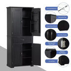 Meuble de rangement autoportant avec étagère réglable et tiroir, organisateur d'angle multiple avec dispositif anti-basculement pour salle de bain, cuisine, salon