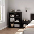 Farmhouse 3-Tier Bookcase: Low Wooden Shelf with Open Storage for Living Room, Home Office, or Bedroom Display & Organization.