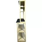 Étagère à boulanger à 5 niveaux en bois avec support à micro-ondesÉtagère de rangement autoportante pour cuisine, salle à manger ou bureau