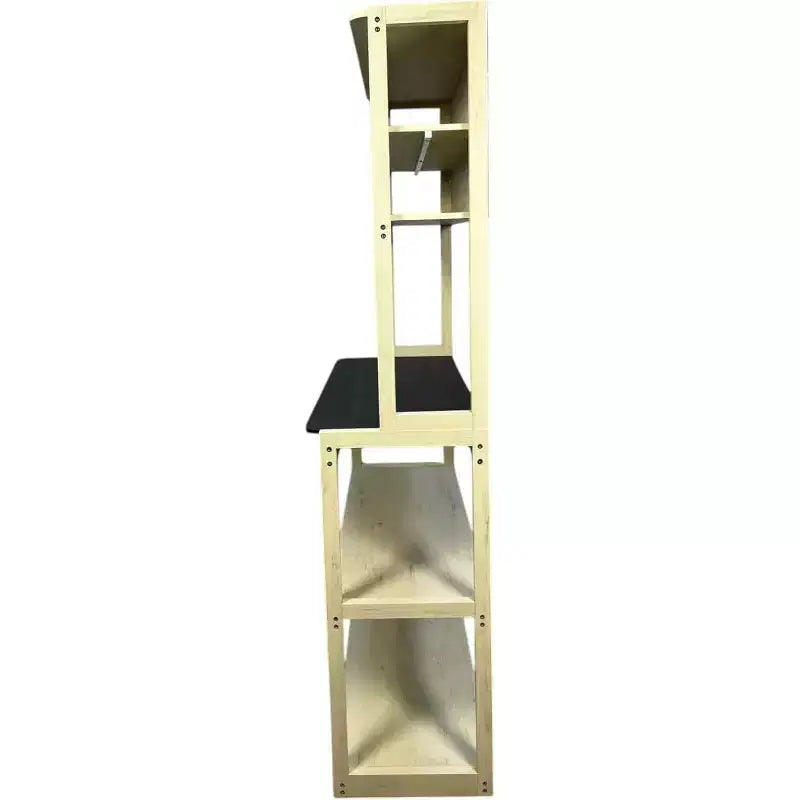 Étagère à boulanger à 5 niveaux en bois avec support à micro-ondesÉtagère de rangement autoportante pour cuisine, salle à manger ou bureau