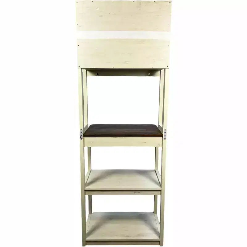 Étagère à boulanger à 5 niveaux en bois avec support à micro-ondesÉtagère de rangement autoportante pour cuisine, salle à manger ou bureau
