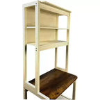 Étagère à boulanger à 5 niveaux en bois avec support à micro-ondesÉtagère de rangement autoportante pour cuisine, salle à manger ou bureau