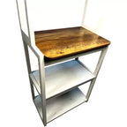 Étagère à boulanger à 5 niveaux en bois avec support à micro-ondesÉtagère de rangement autoportante pour cuisine, salle à manger ou bureau