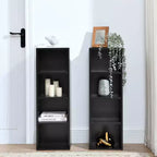 Tour de rangement multimédia à 8 niveaux, meuble de rangement CD DVD fin avec étagères réglables, bibliothèque étroite et haute pour la maison et le bureau