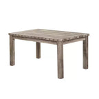 Ensemble de salle à manger en bois - Table rectangulaire de style ferme moderne et chaises rembourrées pour cuisine et salle à manger (beige) - Morden Fort