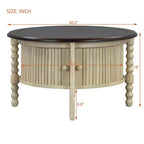 TUYOHW 30.3 Table basse de luxe pour salon, table de cocktail moderne du milieu du siècle, table d'appoint vintage avec portes coulissantes, capacité de 100 kg