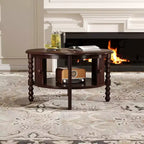 TUYOHW 30.3 Table basse de luxe pour salon, table de cocktail moderne du milieu du siècle, table d'appoint vintage avec portes coulissantes, capacité de 100 kg