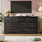 7 Drawer Dresser for Bedroom, Wide Modern Chest of Drawers, Large Wood Dresser Wooden Storage Organizer for Living Room, Hallway Entryway