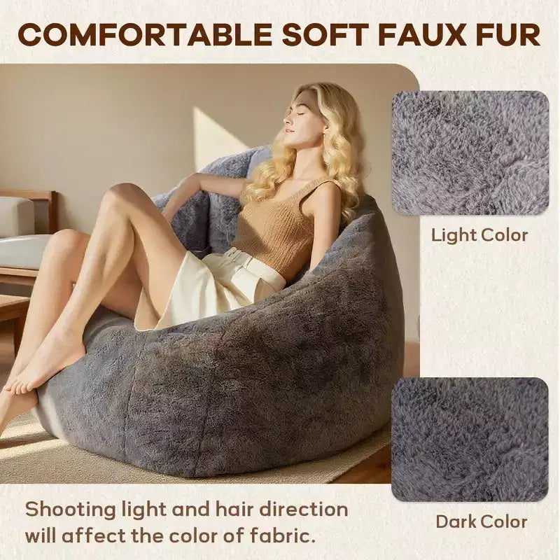 Pouf Okak avec accoudoirs, Fauteuil de sol avec mousse à mémoire de forme, Canapé de jeu pour adultes pour chambre à coucher, salon