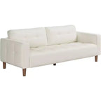 Canapé 3 places Acekool en similicuir 83, canapé moderne à assise profonde avec coussins à ressorts pour salon ou bureau
