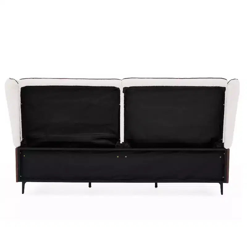 Christopher Knight Home Zewa Lit Plateforme Moderne King Size Rembourré en Faux Cuir avec Tête de Lit Capitonnée Teddy à Ailettes