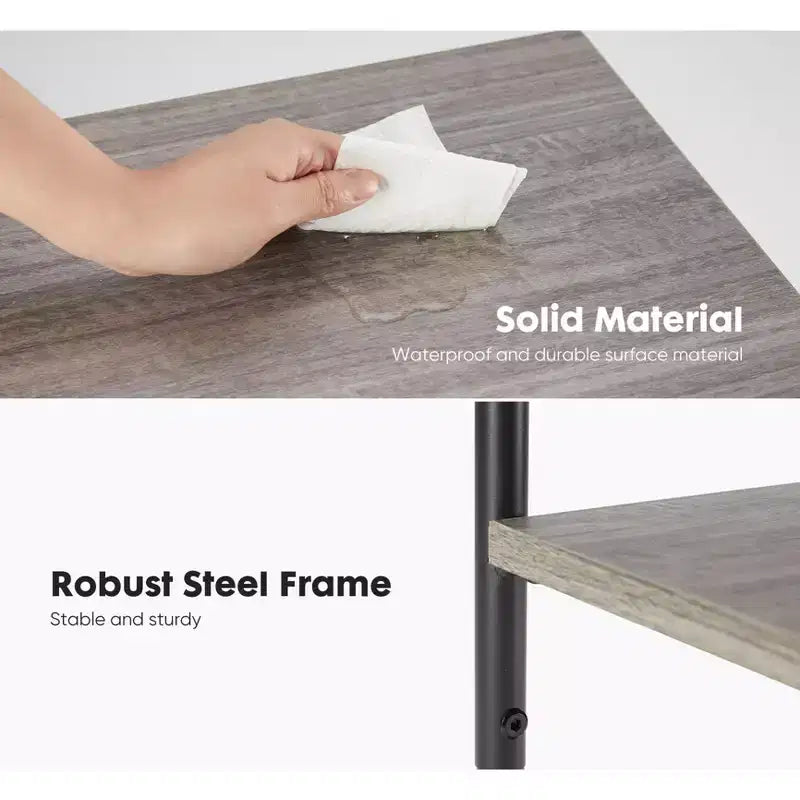 TUYOHW Table de chevet à 3 niveaux avec pieds réglables, 1 ou 2 tables d'appoint compactes avec étagères de rangement, Table de chevet pour salon, chambre, salle de bain
