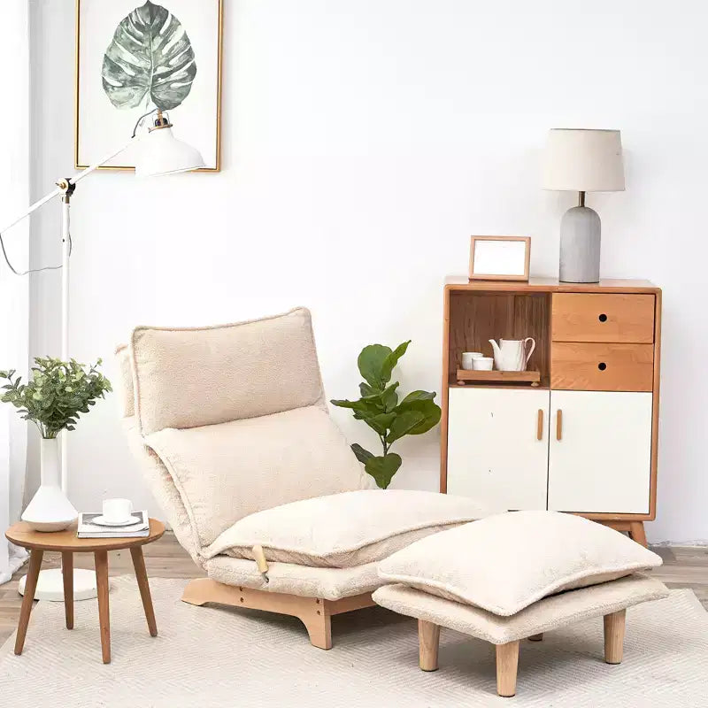Canapé paresseux Chaise longue de balcon pour salon chambre à coucher, Chaise inclinable pliable, Fauteuil simple, Chaise fonctionnelle