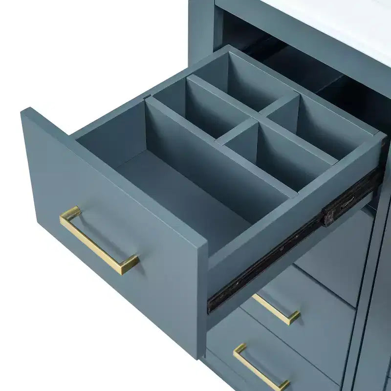 Meuble-lavabo de salle de bain de 36 po avec évier, meuble bas de salle de bain avec tiroirs et portes à fermeture amortie, meuble-lavabo simple en bois