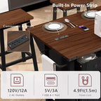 Îlot de cuisine roulant GDFStudio Mary 58 Farmhouse avec rangement, porte coulissante de style grange, porte latérale en grille métallique et abattant