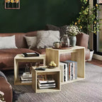 vidaXL Tables gigognes, 3 pcs, Chêne Sonoma, Bois d'ingénierie, Petit à moyen