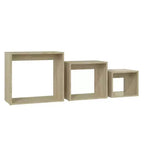 vidaXL Tables gigognes, 3 pcs, Chêne Sonoma, Bois d'ingénierie, Petit à moyen