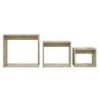 vidaXL Tables gigognes, 3 pcs, Chêne Sonoma, Bois d'ingénierie, Petit à moyen