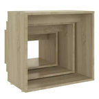 vidaXL Tables gigognes, 3 pcs, Chêne Sonoma, Bois d'ingénierie, Petit à moyen