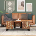 vidaXL Table basse Couleurs diverses Bois de récupération massif