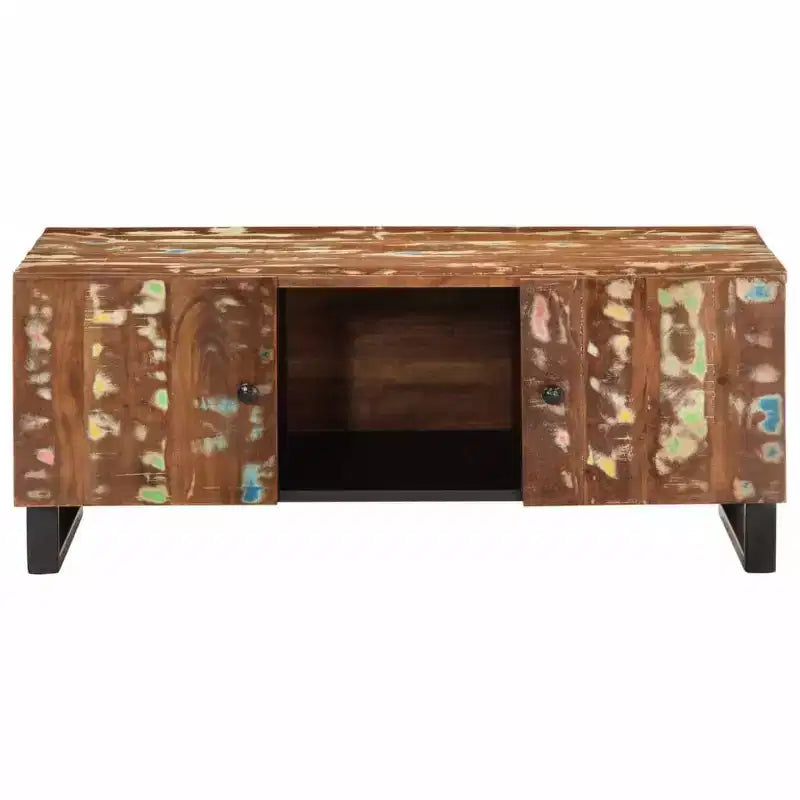 vidaXL Table basse Couleurs diverses Bois de récupération massif