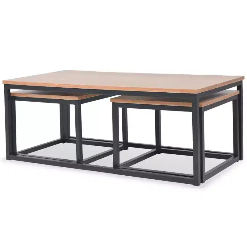vidaXL Table basse 3 pièces Cendré